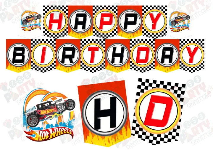 Hot Wheels Custom Backdrop, Hot Wheels Banner Printable, Backdrop ...