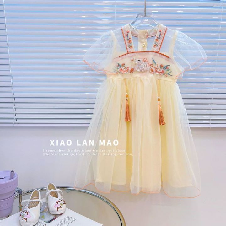 girl-embroidered-hanfu-skirt-summer-new-korean-kids-girl-dress-princess-dress