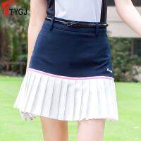 แฟชั่นสตรี Skort กระโปรงกอล์ฟกลางแจ้งกอล์ฟเสื้อผ้าผู้หญิงกอล์ฟกระโปรงฤดูร้อน Skorts ต่อต้านอบกางเกงขาสั้นจีบริ้วรอยกระโปรงสำหรับสาวที่มีความปลอดภัยกางเกงขาสั้น