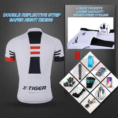 X-TIGER Quick Dry Cycling Jerseys Summer Short Sleeves MTB Bike Cycling Clothing Ropa Maillot Ciclismo Racing Bicycle Clothes