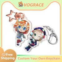 Vograce Custom Keychain Cartoon Acrylic Key Chain Photo Customized Anime Charms Hologram Clear Personalized Keychains