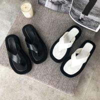 CODff51906at Korean version summer new wild thick bottom flip-flops slippers flat bottom set toe waterproof non-slip beach slippers women