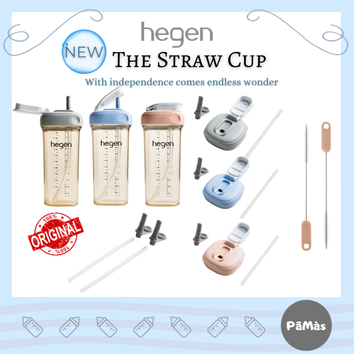 (2023NEW) Hegen Straw Cup 330ml/11oz PCTO™ PPSU 9Months+ Straw Spout