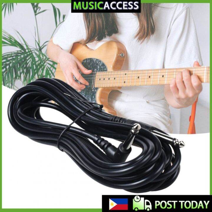 1Pc Electric Guitar Cable 10ft 3/5m 90 Degree Connector Electric Patch