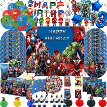 9 Set Marvel Incredible Hulk Avengers Birthday Party Balloon Supply Super  Hero Decor