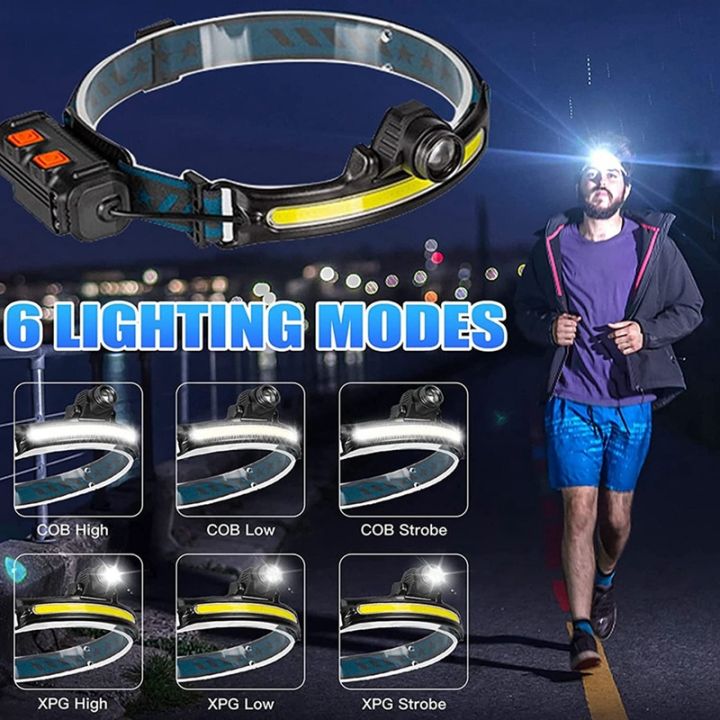 head-light-lamp-led-rechargeable-1000lumen-head-light-flashligh-with-motion-sensor-with-4-helmet-clip-for-camping-hiking