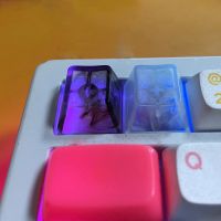 Only KeycapDIY Backlit Translucent Keycap 1 Key Ink Pattern Keycap for Mechanical Keyboard Installation Cherry Profile