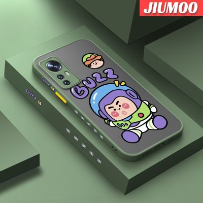 เคส JIUMOO สำหรับ Xiaomi 12 Pro 5G 12 Lite เคสลายการ์ตูนน่ารักๆเคสบางเคสโทรศัพท์โปร่งใสฝ้าซิลิโคนขอบสี่เหลี่ยมคลุมทั้งหมดเคสนิ่มป้องกันเลนส์กล้อง