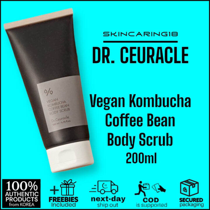DR. CEURACLE Vegan Kombucha Coffee Bean Body Scrub 200ml by SkinCaring18 Lazada PH