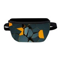 Male Outdoor Travel Sport Belt Bag For Running Geometric Pattern Waist Bags Man Designer Fanny Pack Men Money Phone Banana Running Belt