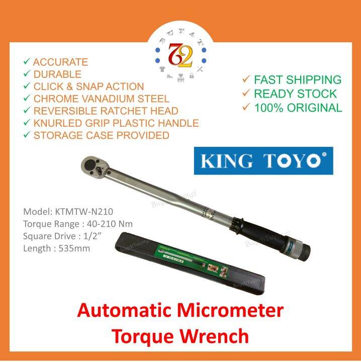 King Toyo Automatic Micrometer Torque Wrench Nm Mm Ktmtw N Lazada