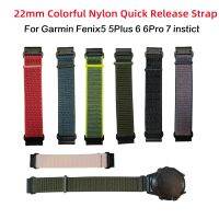 ◐ For Garmin Nylon Loop Quick Fit Strap Wristband Fenix5 5Plus 6 6Pro 7 Instinct Watch Band Fenix5X 6X 7X Tactix D2 Bracelet Belts