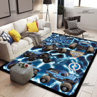 Thrill Show Monster Jam Decorative Car Square Flannel Monster Truck Floor Mats Modern Home Living Room Rugs Bedroom Car