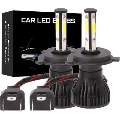 2PCS New 4 Sides LED 6500K H11 H4 H7 H1 H3 H8 9004 9005 9006 9007 Car LED Headlight Bulbs Auto Led HB3 HB4 HB5 880 Headlamps 12V Bulbs  LEDs  HIDs