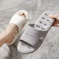 Men Bathroom Slippers Women Home Slipper Non-Slip Water Leaky Slippers Couples Beach Flip Flop Comfortable Soft Sole Slides