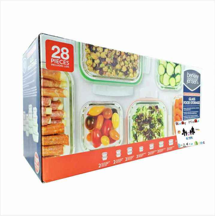 Berkley Jensen 28Piece Glass Food Storage Set Lazada PH