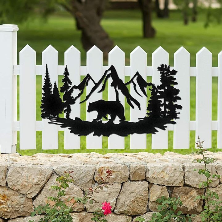 17-5x9inch-bear-wall-art-for-cabin-hunting-pine-tree-cabin-lodge-metal-wall-decor