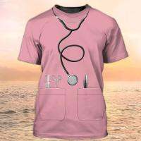 Short Sellves T-shirt 3d Doctors/Nurse r Personalization Unisex Top Summer O-neck Vintage men T Shirt Clothing