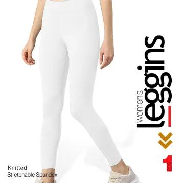 White - trendy latest Ultra Soft Cotton Churidar Solid Regular and Plus 45  Colours Leggings for Womens and Girls.100% cotton and 100% gaurantee.