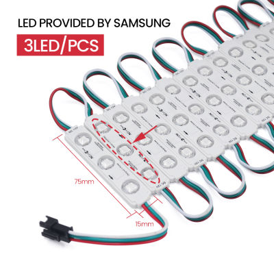 20ชิ้น12โวลต์ WS2811 LED โมดูล2811 IC สมาร์ท RGB 5050 3Leds พิกเซลไฟ LED IP67กันน้ำดิจิตอล LED S Tring โฆษณา Backligh