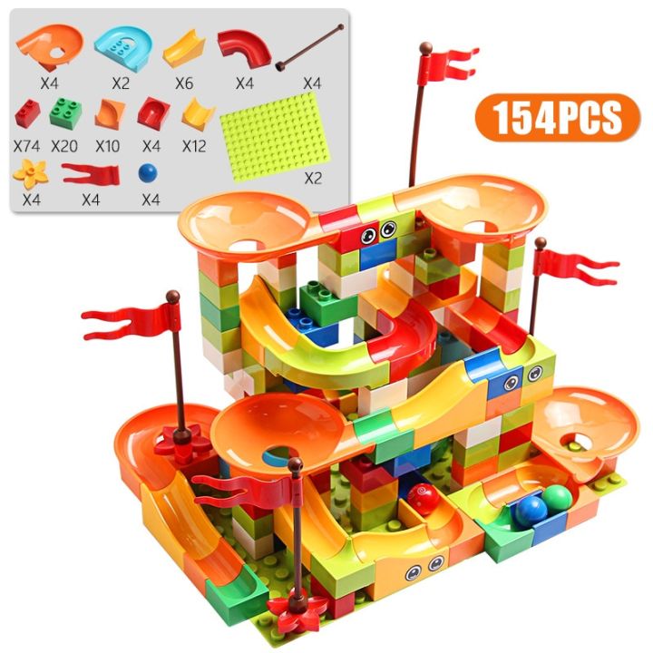 77-308pcs-marble-race-run-big-block-compatible-city-building-blocks-funnel-slide-blocks-diy-big-bricks-toys-for-children-gift
