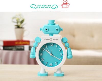 【Worth-Buy】 หุ่นยนต์นาฬิกาปลุกคู่สุดสร้างสรรค์โต๊ะควอทซ์นาฬิกาปลุกห้องนอนสำหรับเด็กน่ารักใช้ปลุกนาฬิกาปลุก