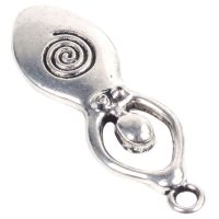 Pendants Venus Fertility Goddess Pregnancy Antique Silver Spiral 10 PCs