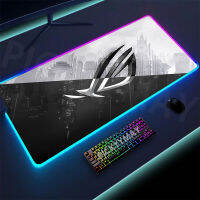 ขนาดใหญ่ RGB แผ่นรองเมาส์สีดำและสีขาว XXL เล่นเกม M Ousepad LED แผ่นรองเม้าส์ Gamer Mousepads ส่องสว่างตารางเสื่อโต๊ะแผ่นที่มี Backlit