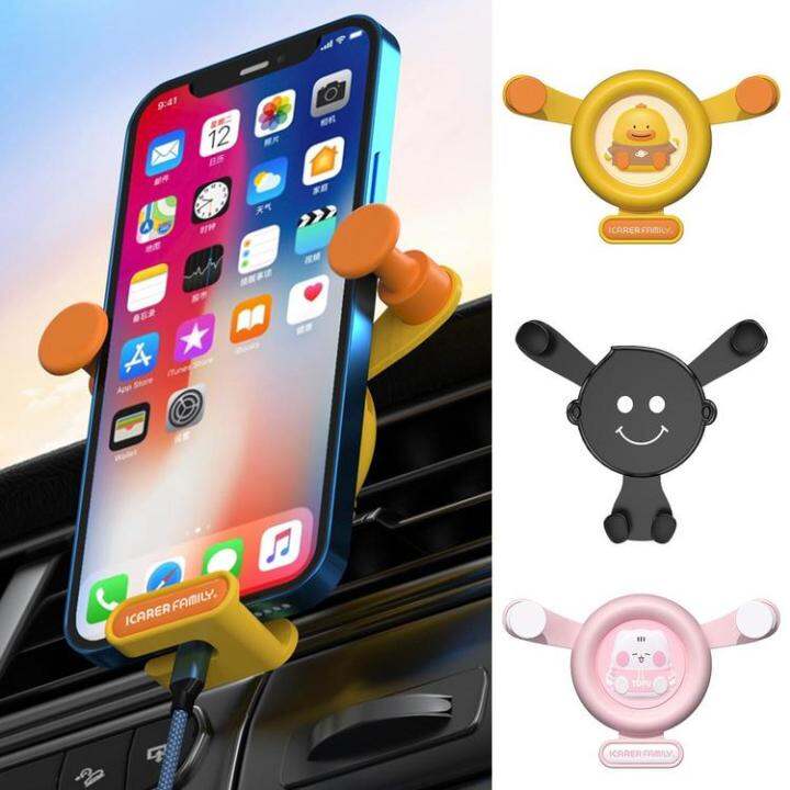 cute-car-phone-mount-portable-car-mounted-phone-holders-creative-cartoon-navigation-holder-flexible-car-mount-phone-holder-for-most-car-dashboard-dashboard-sincere