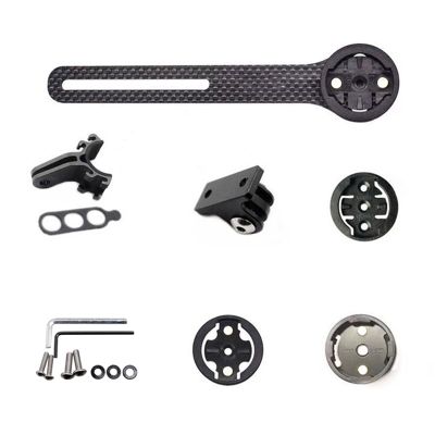 For VIRB or GoPro Carbon Fiber Integrated Handlebar Computer Stand Bike Stand Edge Mount Handlebar Combo Mount