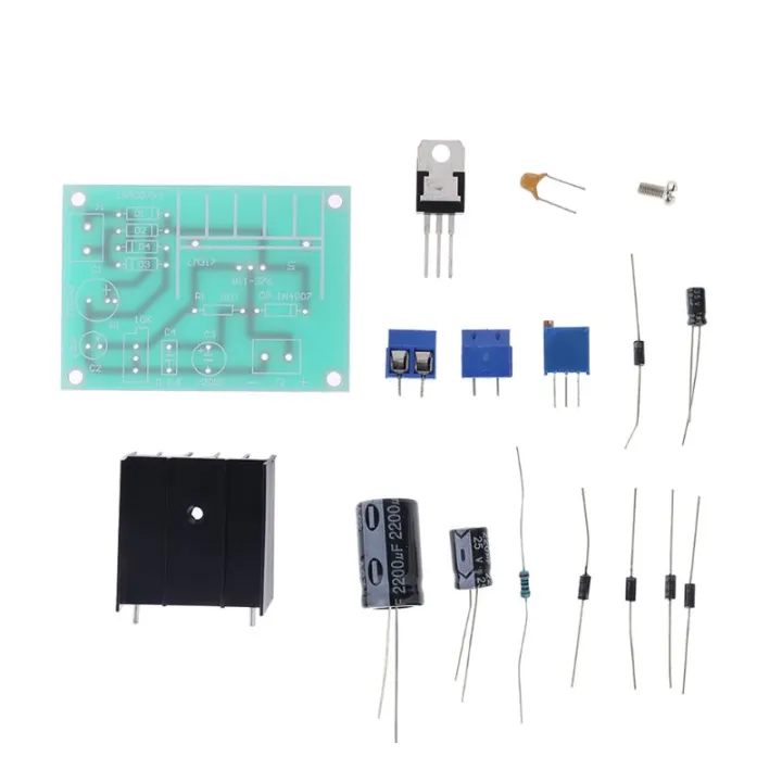 LM317 Adjustable Power Supply Board With Rectified AC DC Input DIY Kit