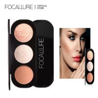 FOCALLURE 5สี Pigment Blush Peach Palette แต่งหน้า Mineral Nourishing Cheek Tint Face Contour Blusher Powder Cream เครื่องสำอาง