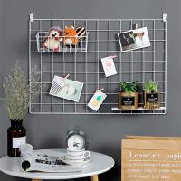 Ins Wall Decoration Iron Frame Hanging Rack Display Storage Basket Mesh Shelf Holder Organizer