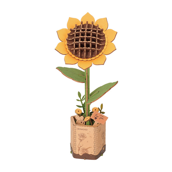 ruoke-ruobu-building-block-ช่อไม้ศิลปะดอกไม้ปริศนาสามมิติไม้ดอกไม้นิรันดร์ของขวัญสร้างสรรค์-building-block-ของเล่นขนาดเล็ก