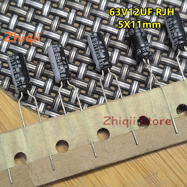 20pcs-50pcs-63v-12uf-elna-rjh-63v12uf-5x11mm-electrolytic-capacitor-12uf-63v-105-degrees-new-genuine-electrical-circuitry-parts