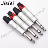 2Pcs 1/4 1/4 Inch 6.35mm Mono / Stereo amplifier microphone plug 6.3mm jack plug 6.5mm connector audio plug jack