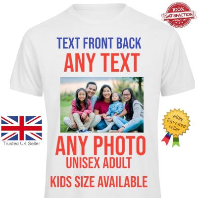 Personalised Tshirt Custom Your Image Printed Stag Hen Party Men Women