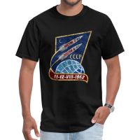 Retro t shirts Russia Soviet Union USSR Space Shuttle Rocket Ship Men T Shirt Back To The Future Clothing Shirt OK4J