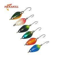 【cw】 Hexakill 1pcs 1.4g/1.8g/2.2g/2.8g/3g/3.3g colorful spoon baits spinner lure mini bait for trout single hook 【hot】