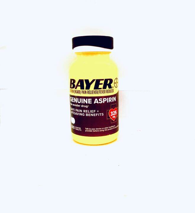 BAYER GENUINE ASPIRIN THE WONDER DRUG 325MG (500 Coated Tablets) New