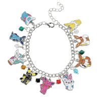 Anime Pokemon Eevee Family Sylveon Flareon Espeon Vaporeon Charm Bracelets For Women Girl Pulseras Pikachu Jewelry Gifts