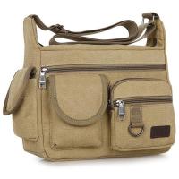 【CC】 Men Canvas Shoulder Handbags Multifunction Messenger Top-handle Pack Crossbody