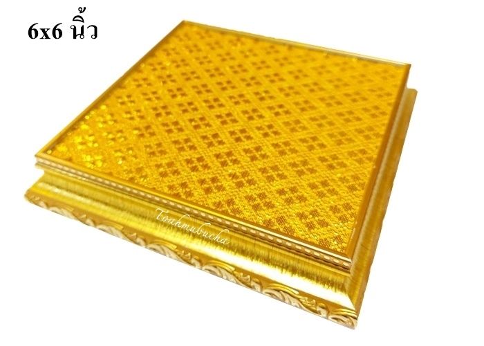 ฐานวางพระ-กรอบไม้สีทอง-ผ้าเลื่อมทอง-มีให้เลือกมากกว่า-10-ขนาด-ขนาด-นิ้ว-รุ่นทอง
