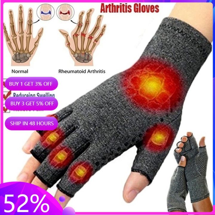 【cw】 1 Pair Compression Arthritis Gloves Arthritic Joint Pain Relief 