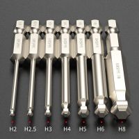 H2-H8 Ball Head Hexagon Socket Screwdriver Bit 65/100/150mm 1/4 Inch Shank Magnetic Batch Head Driver Bit Allen Wrench Drill Bit Drills  Drivers