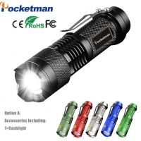 Powerful led flashlight torch lantern portable mini flashlight Zoomable torches outdoor camping emergency lamp with pen holder Rechargeable  Flashligh