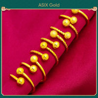 ASIX GOLD แหวนผู้หญิงทอง 24K  แหวนลูกปัดนำโชค ไม่ดำ ไม่ลอก