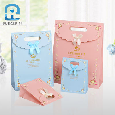 FURGERIN Party Bags for Kids Birthdays paper bags for Candy Jewelry Gift Bag with Handle แพ็คเกจของขวัญรับปริญญา ถุงคุกกี้-zptcm3861