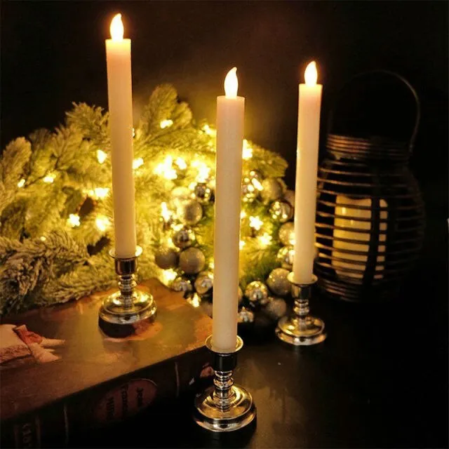 5pcs/lot Led battery Operated Flameless taper candle lamp candlestick ...