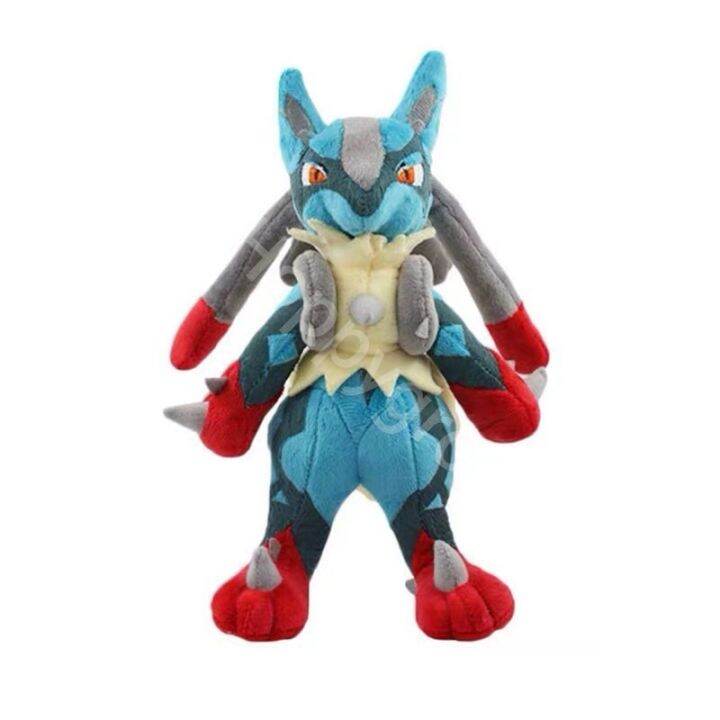 25Cm Pokemon Lucario Plush Toys Kawaii Cartoon Blue Yellow Lucario ...